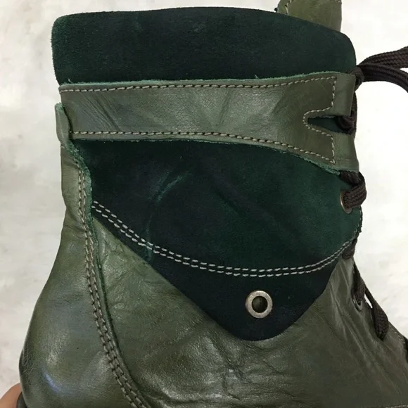 Dromedaris Kara Green Laced Boots Size 39 - Picture 9 of 10